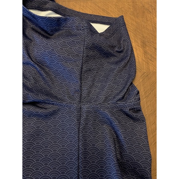 Greyson Golf Polo Men's L Performance Activewear Purple Scallop Geometric - Picture 14 of 16